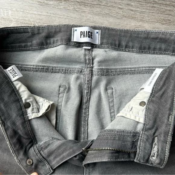 Paige Verdugo Raw Hem Ankle Skinny Jeans in Sea Salt - Picture 9 of 14